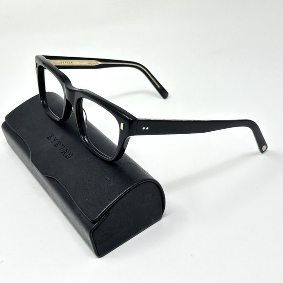 eyevan Del Prado Eyeglasses Frame Black PBK/G Made In Japan 53 [] 18 147 - Picture 4 of 15